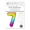 Picture of FOIL BALLOON NUMBER 7 MULTI COLOUR 25 INCH